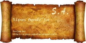 Sipos Agnéta névjegykártya