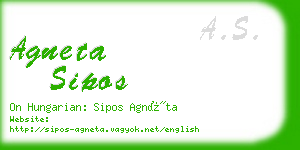 agneta sipos business card